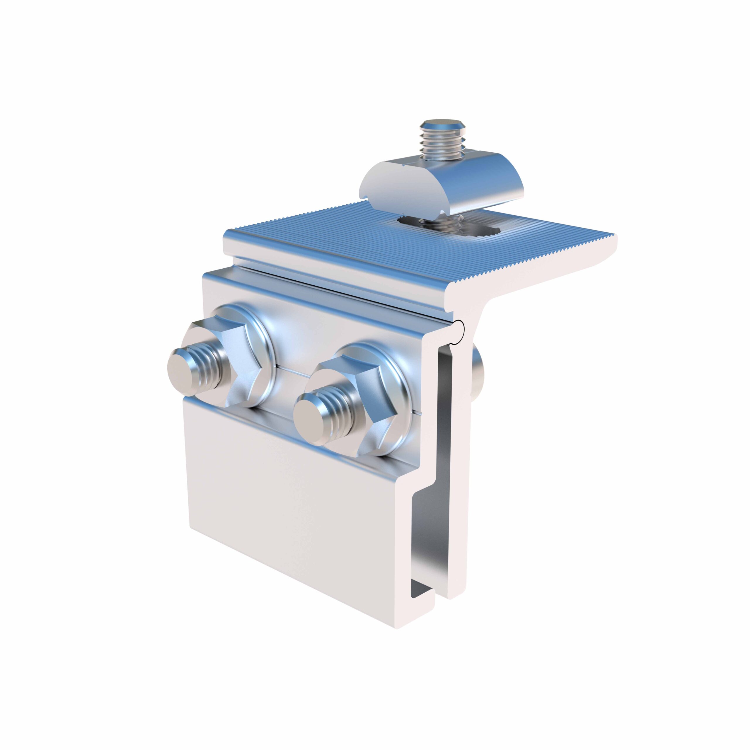 Standing seam roof clamp body, reference rendering
